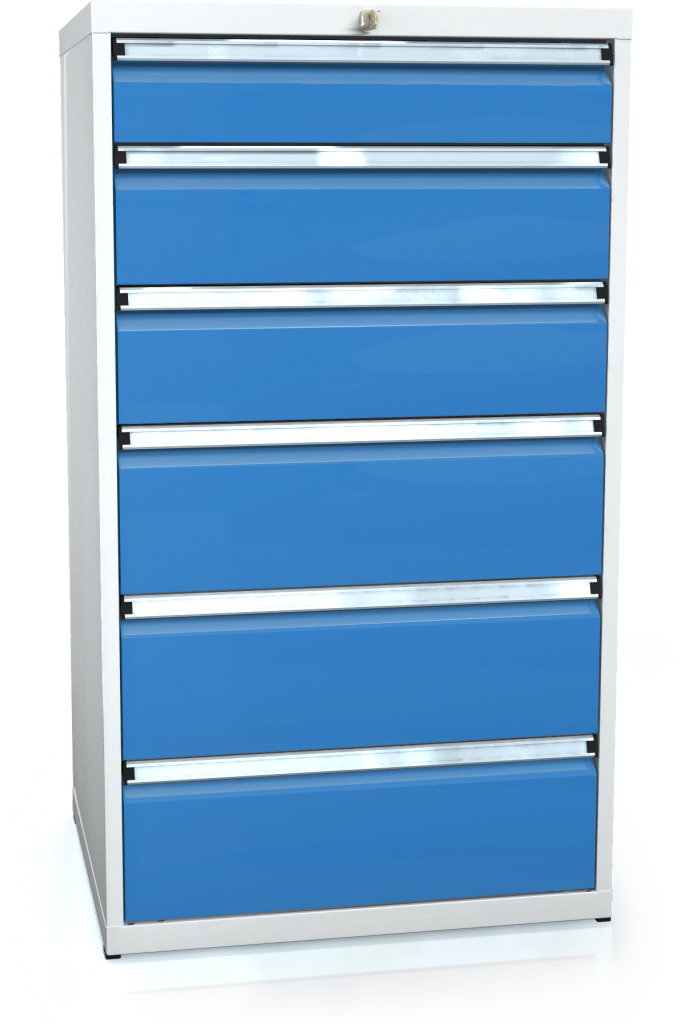 Dílenská zásuvková skříň 1240 x 710 x 600 - 6x zásuvka